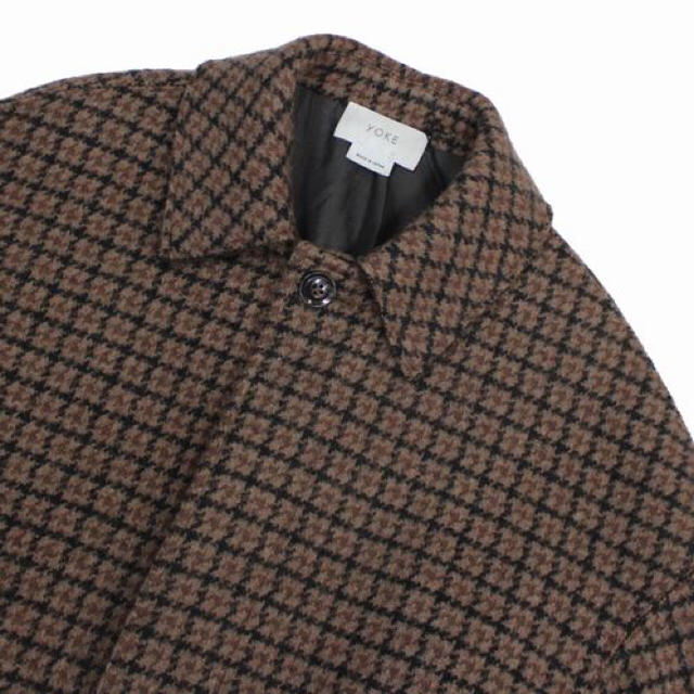 SUNSEA(サンシー)のYOKE DOUBLE JQUARD KNIT BAL COLLAR COAT  メンズのジャケット/アウター(ステンカラーコート)の商品写真