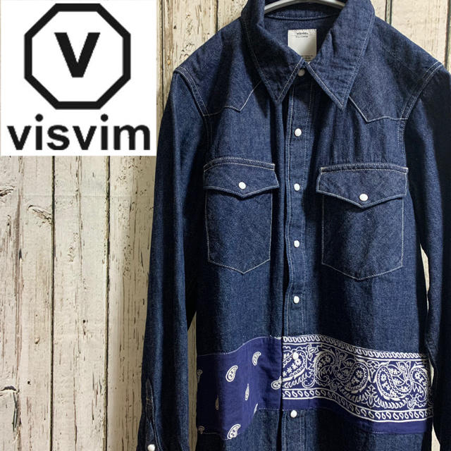 17年モデル Visvim バンダナ ペイズリー デニムシャツ シャツ | フリマアプリ ラクマ