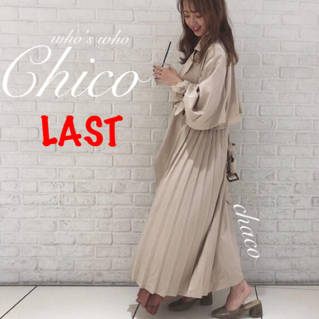 who's who Chico(フーズフーチコ)の新作🌷¥14080【Chico】サイドプリーツトレンチコート ライナーつき レディースのジャケット/アウター(トレンチコート)の商品写真