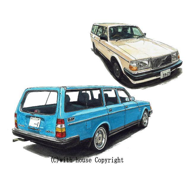 GC-1276 ボルボ240GL WAGON限定版画直筆サイン額装●作家平右ヱ門 1