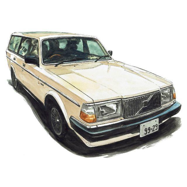 GC-1276 ボルボ240GL WAGON限定版画直筆サイン額装●作家平右ヱ門 2