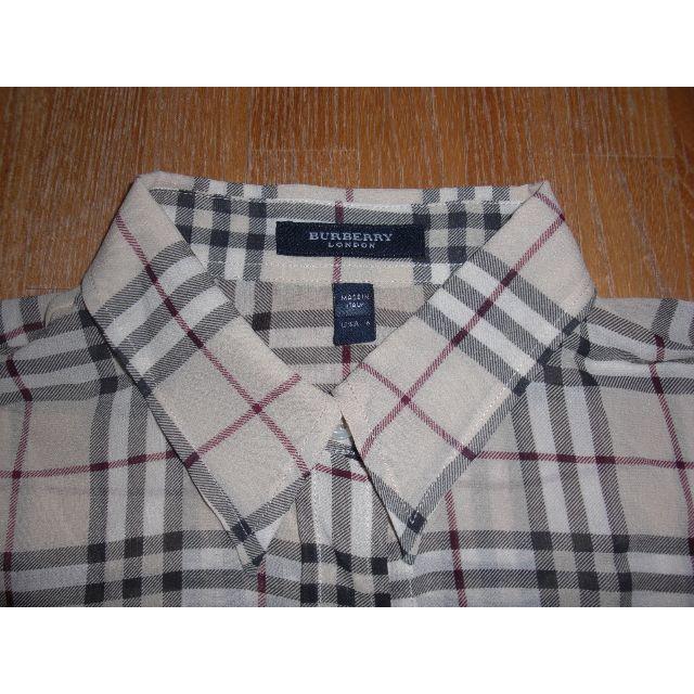 BURBERRY(バーバリー)の中古美品　バーバリーロンドン　半袖ノバチェックシャツ　シルク　ＵＳＡ６ レディースのトップス(シャツ/ブラウス(半袖/袖なし))の商品写真