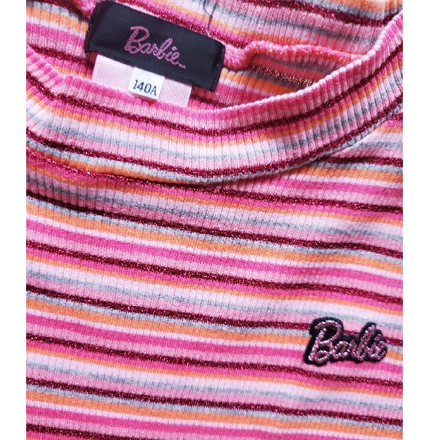 Barbie(バービー)のバービー⭐140サイズ⭐ボーダーロンティー キッズ/ベビー/マタニティのキッズ服女の子用(90cm~)(Tシャツ/カットソー)の商品写真