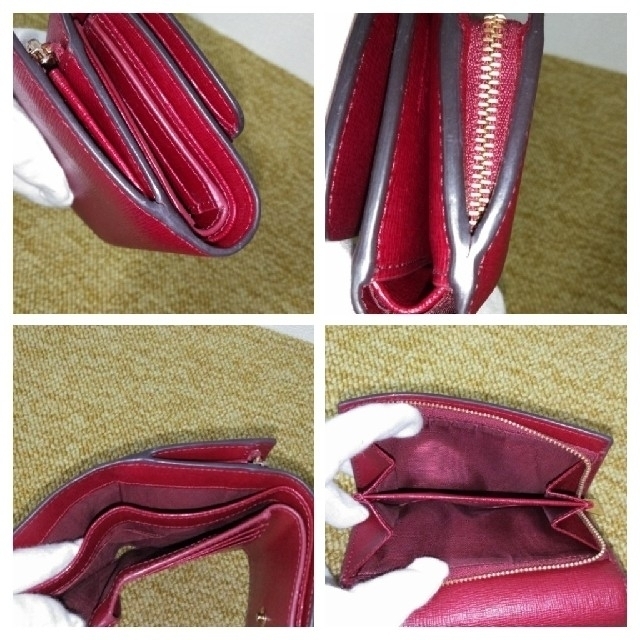 Furla(フルラ)の正規品 FURLA フルラ 三つ折り財布 ワインレッド 赤 コンパクト  レディースのファッション小物(財布)の商品写真