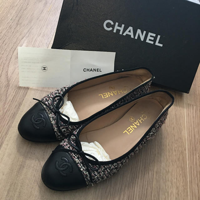 極美品✨CHANEL シャネル バレリーナ バレエ　フラットシューズ パンプス