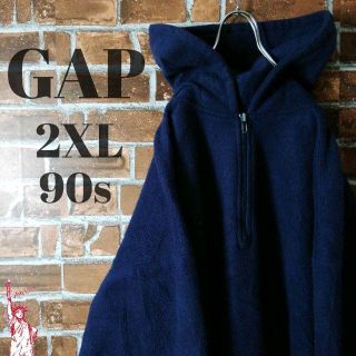 ギャップ(GAP)の【90s】【ビッグサイズ】OLD GAP☆ハーフジップフリース パーカー(パーカー)