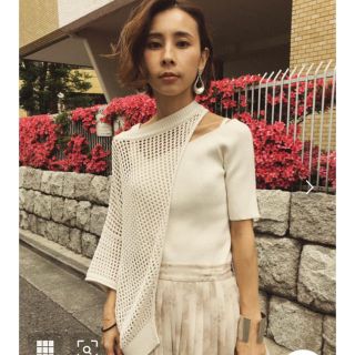 アメリヴィンテージ(Ameri VINTAGE)の【タイムセール】MESH LAYERED KNIT TOP(カットソー(長袖/七分))