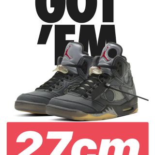 Air Jordan 5 Off-White 27cm 新品未使用(スニーカー)