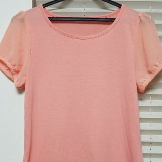 ハニーズ(HONEYS)の半袖　袖シフォンTシャツ　レディース　M(Tシャツ(半袖/袖なし))