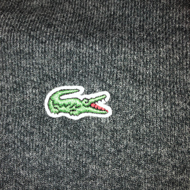 LACOSTE(ラコステ)のラコステ　アウター　濃いグレー　サイズ→5 used メンズのトップス(ニット/セーター)の商品写真