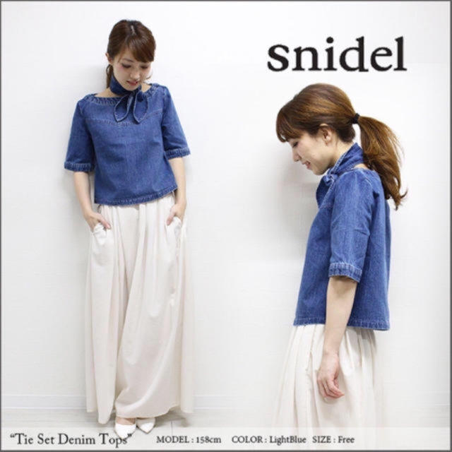 SNIDEL(スナイデル)のsnidel♡デニムトップス レディースのトップス(シャツ/ブラウス(半袖/袖なし))の商品写真