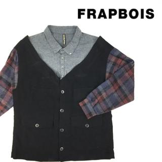 フラボア(FRAPBOIS)のFRAPBOIS フラボア　シャツ　チェック　切り替え　ベスト(シャツ)