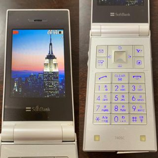 ソフトバンク(Softbank)の【超美品】Softbank 740SC ホワイト SIMフリー(携帯電話本体)