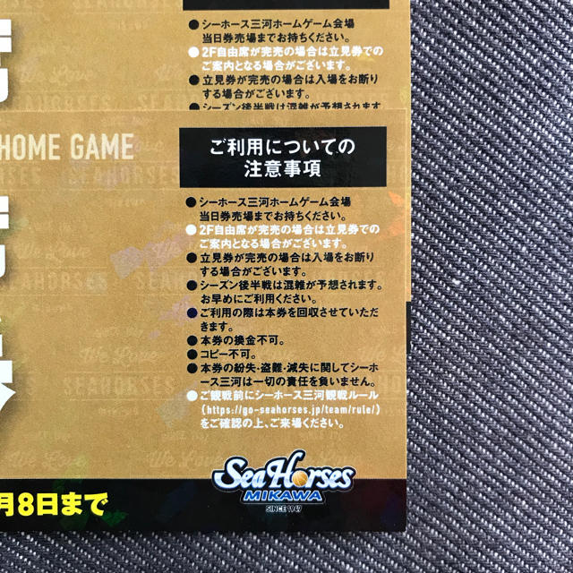 Bリーグチケット引換券　　3枚 チケットのスポーツ(バスケットボール)の商品写真