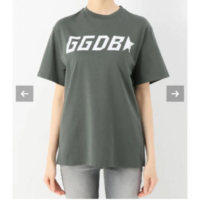 GOLDEN GOOSE(ゴールデングース)のゴールデングース　ロゴTシャツ　カーキ レディースのトップス(Tシャツ(半袖/袖なし))の商品写真
