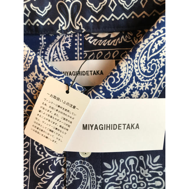 miyagihidetaka バンダナシャツ ネイビー 紺 バンダナ シャツ | www