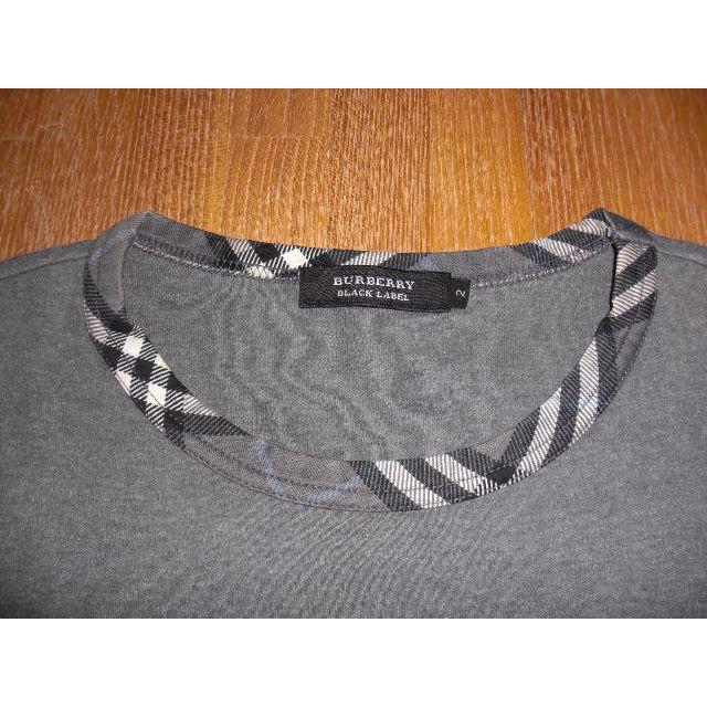 BURBERRY BLACK LABEL(バーバリーブラックレーベル)の中古　ブラックレーベル　半袖Ｔシャツ　グレー　２ メンズのトップス(Tシャツ/カットソー(半袖/袖なし))の商品写真