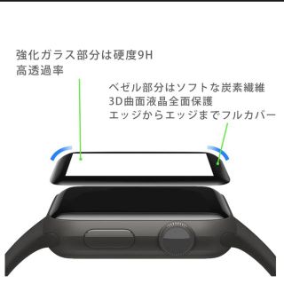 アップルウォッチ(Apple Watch)のApple Watch 液晶保護 ガラスフィルム 44mm 一枚のみ(保護フィルム)