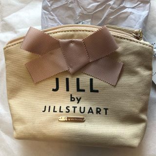 ジルバイジルスチュアート(JILL by JILLSTUART)の【ジルバイジルスチュアート】ジルバイポーチ（ベージュ×ピンク）(ポーチ)