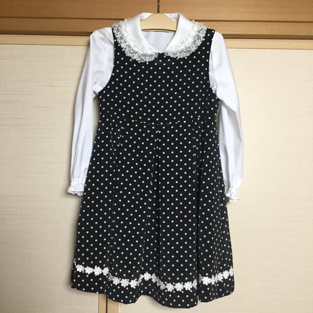 HusHush(ハッシュアッシュ)の子供服　HusHusH 女児フォーマル　黒　3点セット　120cm 【中古品】 キッズ/ベビー/マタニティのキッズ服女の子用(90cm~)(ドレス/フォーマル)の商品写真