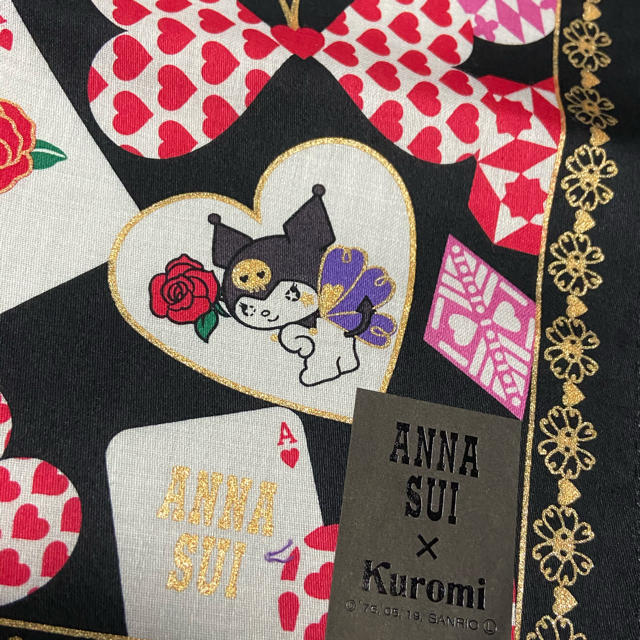 ANNA SUI(アナスイ)のアナスイkuromiちゃんコラボハンカチ新品未使用シール付き レディースのファッション小物(ハンカチ)の商品写真