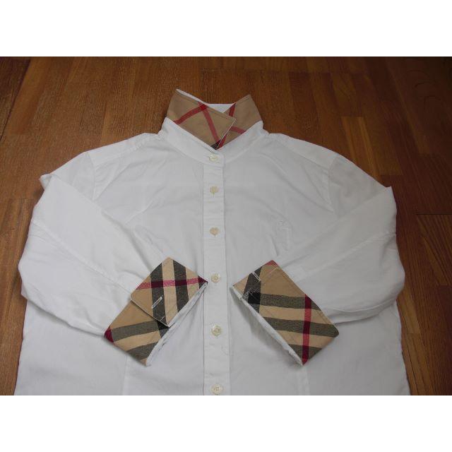 BURBERRY - 中古美品　バーバリーロンドン　７分袖シャツ　襟裏・袖裏ノバ　白　４０