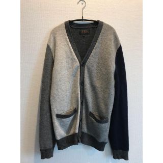 ビームス(BEAMS)のビームス　バイカラーカーディガン　サイズM(カーディガン)