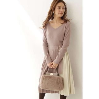 プロポーションボディドレッシング(PROPORTION BODY DRESSING)のプロポーションボディドレッシング♡バイカラープリーツワンピース(ひざ丈ワンピース)