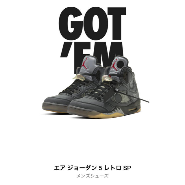 NIKE(ナイキ)のoff-white jordan メンズの靴/シューズ(スニーカー)の商品写真