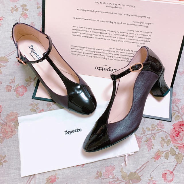 Repetto レペット エナメル Tストラップ パンプス ダンス 正規店購入-