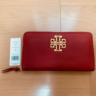 トリーバーチ(Tory Burch)のトリーバーチ ブリッテンジップコンチネンタルウォレット（レッドストーン）(財布)