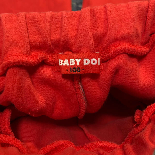 BABYDOLL(ベビードール)のベビードール　パンツ赤100cm  キッズ/ベビー/マタニティのキッズ服男の子用(90cm~)(パンツ/スパッツ)の商品写真