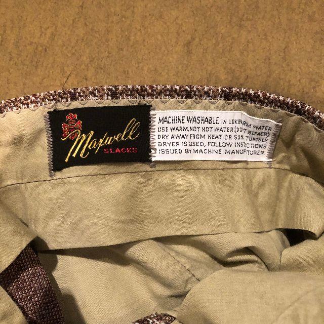 POLO RALPH LAUREN(ポロラルフローレン)の70s USA製 ウール スラックス チェック ビンテージ フレア メンズのパンツ(スラックス)の商品写真
