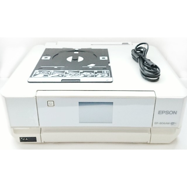 美品】EPSON EP-806AW エプソンプリンタ ホワイト インク付 - PC周辺機器