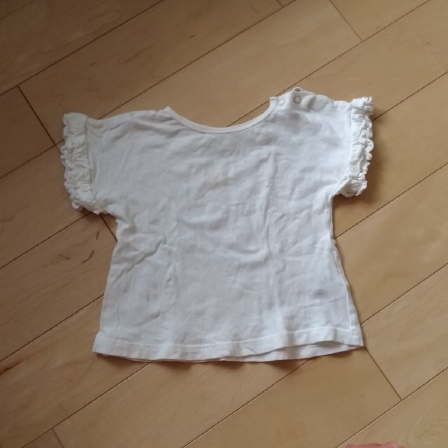 BREEZE(ブリーズ)のCombi miniワンピース2点 + BREEZE 白Tシャツ 計3点セット キッズ/ベビー/マタニティのベビー服(~85cm)(ワンピース)の商品写真