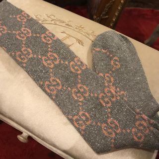 グッチ(Gucci)のGUCCI グッチ ハイソックス 未使用 グレー(ソックス)