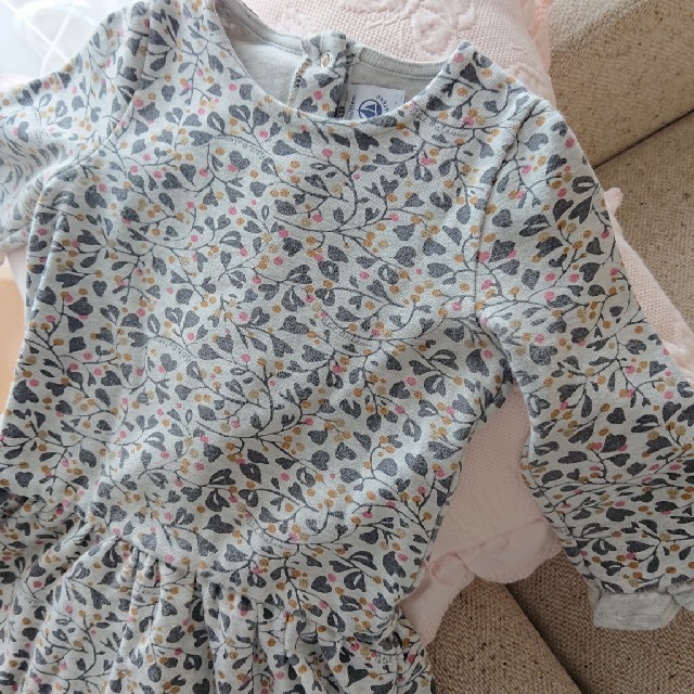 PETIT BATEAU(プチバトー)のmtoc 様 ご専用 木の実柄 ﾜﾝﾋﾟｰｽ  キッズ/ベビー/マタニティのベビー服(~85cm)(ワンピース)の商品写真