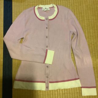 クレージュ(Courreges)のクレージュ　桜色のカーディガン　38(カーディガン)