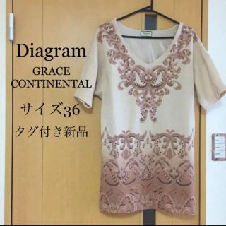 グレースコンチネンタル(GRACE CONTINENTAL)のグレースコンチネンタル  ダイアグラム ウール アンゴラ ワンピース(ミニワンピース)