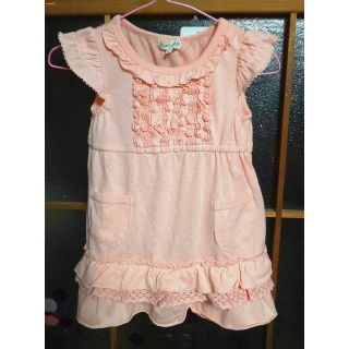 サンカンシオン(3can4on)の子供服 新品 ワンピース フリル レース 女の子 80サイズ(ワンピース)