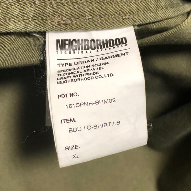 NEIGHBORHOOD(ネイバーフッド)のXL neighborhood ネイバーフッド　16ss BDU/C-shirt メンズのトップス(シャツ)の商品写真