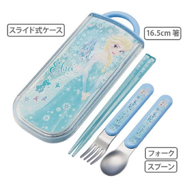 Disney(ディズニー)のアナ雪 エルサ お弁当 カトラリー トリオセット インテリア/住まい/日用品のキッチン/食器(弁当用品)の商品写真