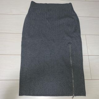 ラウンジドレス(Loungedress)のラウンジドレス☆ニットジップスカート☆美品(ひざ丈スカート)