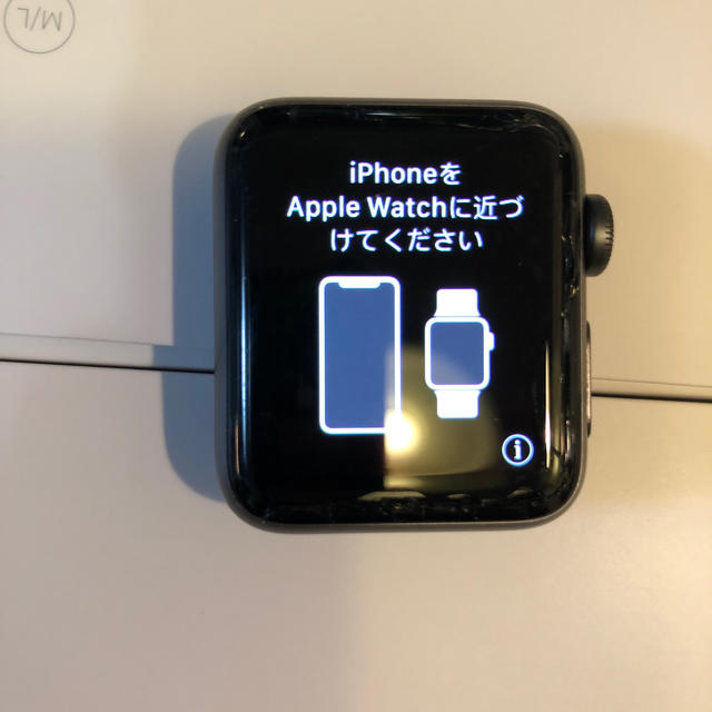 Apple Watch(アップルウォッチ)のApple Watch series2 ジャンク 箱付き黒38mm black  メンズの時計(腕時計(デジタル))の商品写真