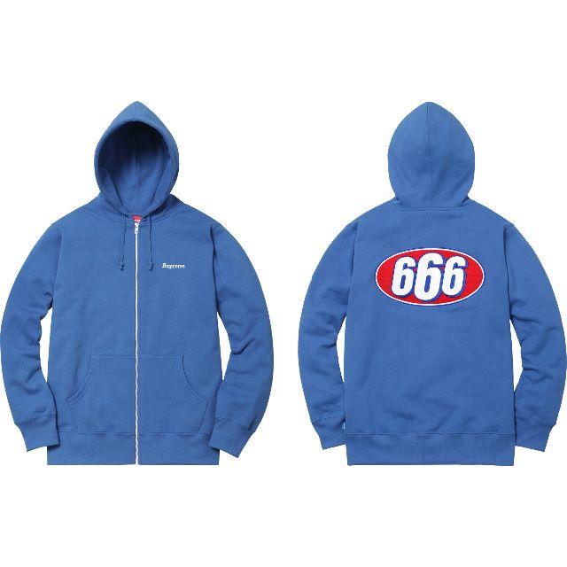 新品未使用666デカパッチ！supreme 666 zipupsweatメンズ