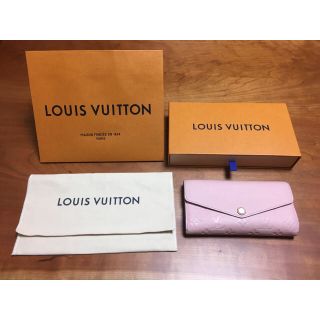 ルイヴィトン(LOUIS VUITTON)の【中古美品】ルイ・ヴィトン✨ポルトフォイユ・サラ/アンプラント/ピンク/送料無料(財布)