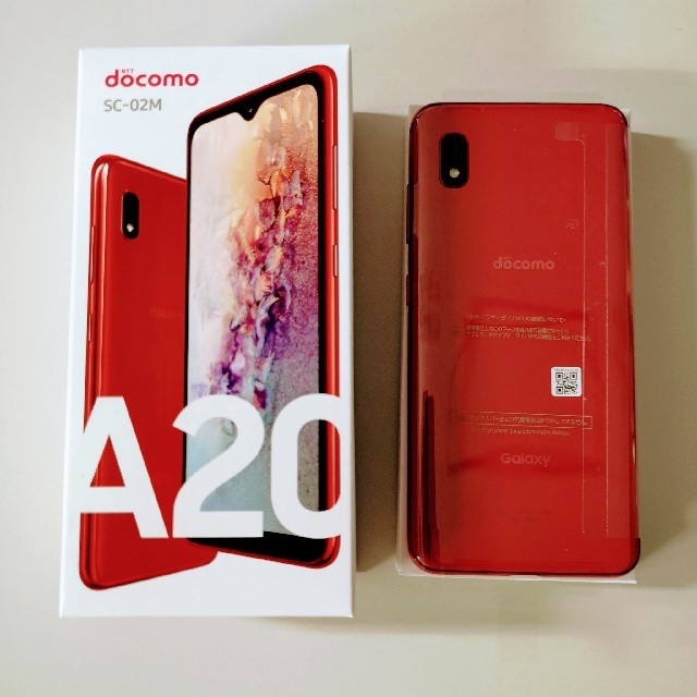 Galaxy - 新品 Galaxy A20 docomo SC-02M赤 SIMロック解除済の通販 by Ash's shop｜ギャラクシー