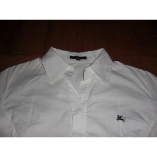 バーバリー(BURBERRY)の中古美品　バーバリーロンドン　７分袖シャツ　白　１５(Tシャツ(長袖/七分))