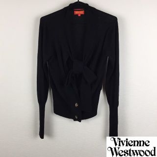 ヴィヴィアンウエストウッド(Vivienne Westwood)の美品 ヴィヴィアンウエストウッドレッドレーベル 長袖カーディガン ブラック(カーディガン)