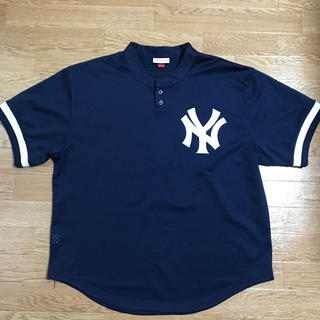 ミッチェルアンドネス(MITCHELL & NESS)のmitchell&ness(NY Yankees)ジャージ(Tシャツ/カットソー(半袖/袖なし))